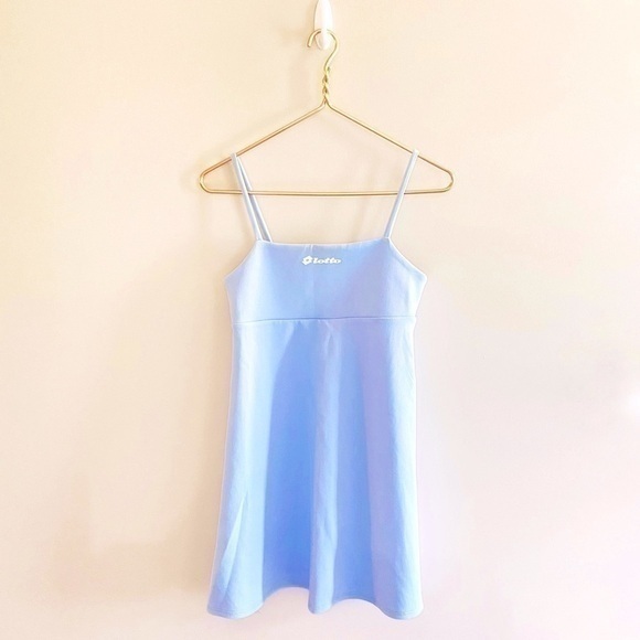 Zara X Lotto Capsule‎ Collection Blue Spaghetti Strap Square Neck Dress NWT - Picture 1 of 8